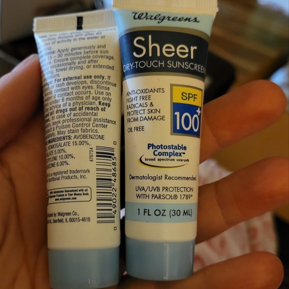 Walgreens Dry-Touch Sunscreen SPF 100 30ml each Tube New Lot of 2